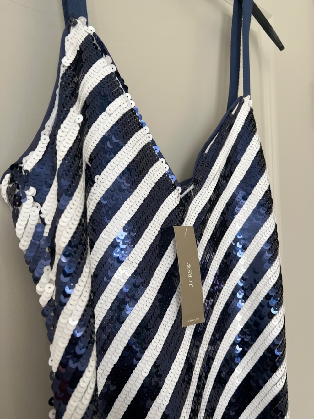 J. Crew Collection • Gwyneth V-neck slip dress in sequin stripe - Picture 5 of 8